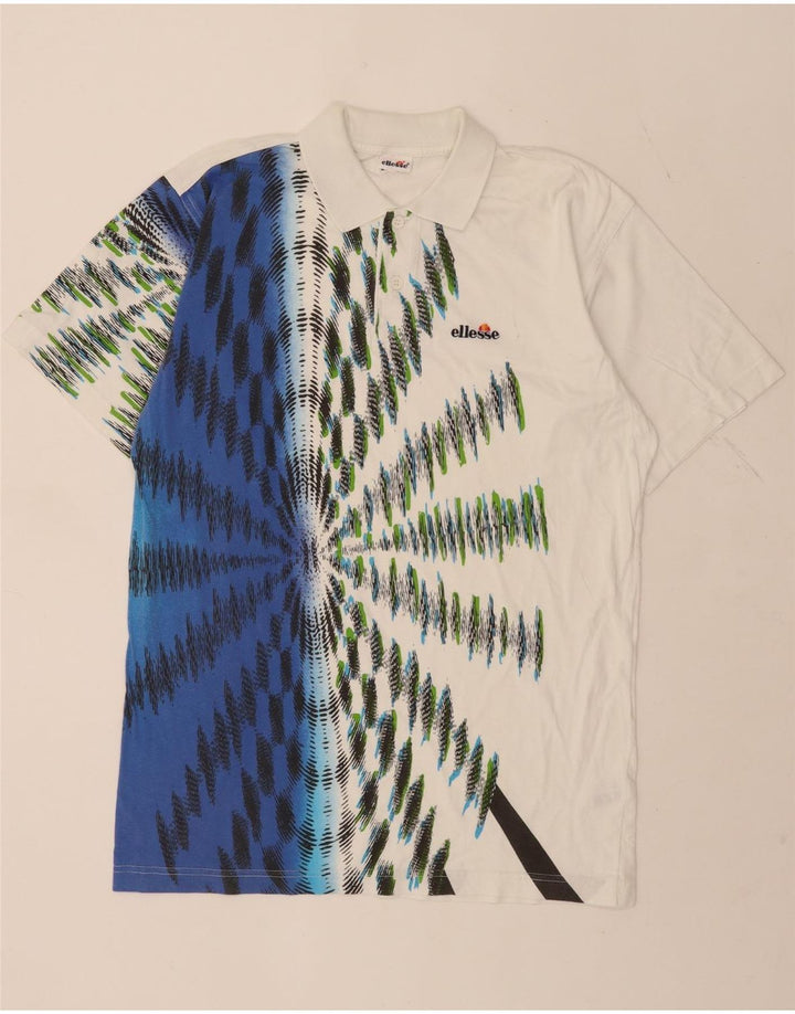 Camisa polo masculina Ellesse IT 48 médio branco tie-dye algodão