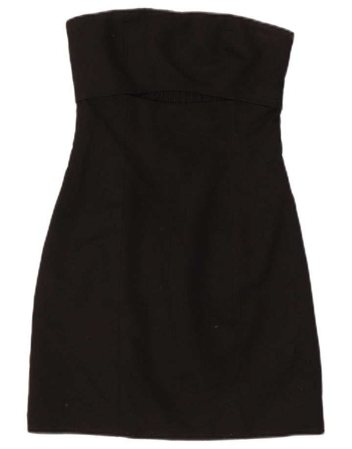 Vestido sem alças feminino Zara UK 4 XS preto poliéster
