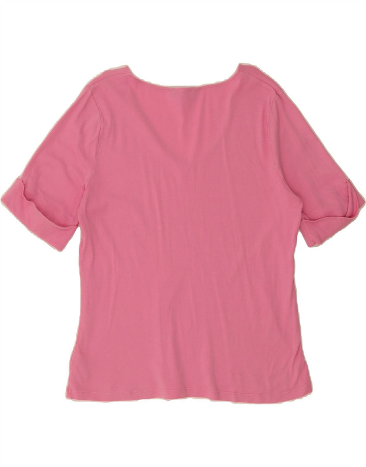 RALPH LAUREN Womens Blouse Top UK 18 XL Pink Cotton Vintage Ralph Lauren and Second-Hand Ralph Lauren from Messina Hembry 