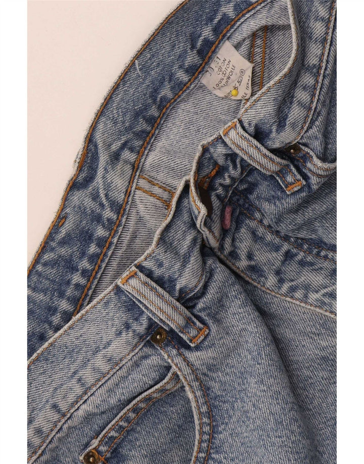 Shorts jeans masculino vintage W30 algodão azul médio