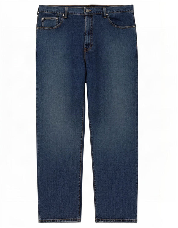 Calça jeans reta masculina Calvin Klein W38 L31 algodão azul marinho