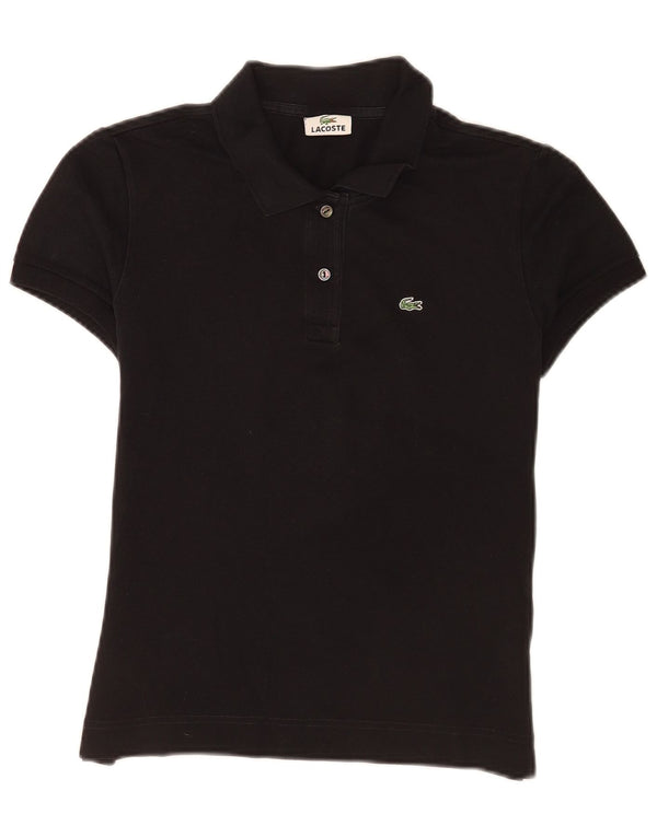 Camisa polo feminina Lacoste tamanho 42 grande algodão preto esportivo