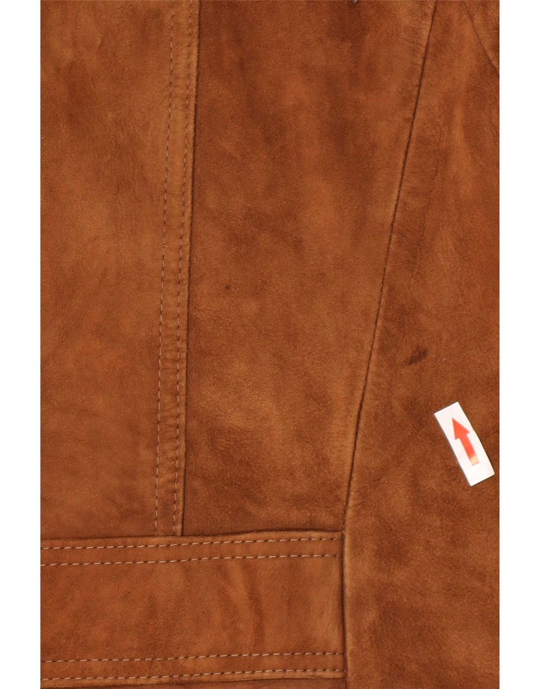 Jaqueta masculina vintage de camurça UK 38 couro marrom médio