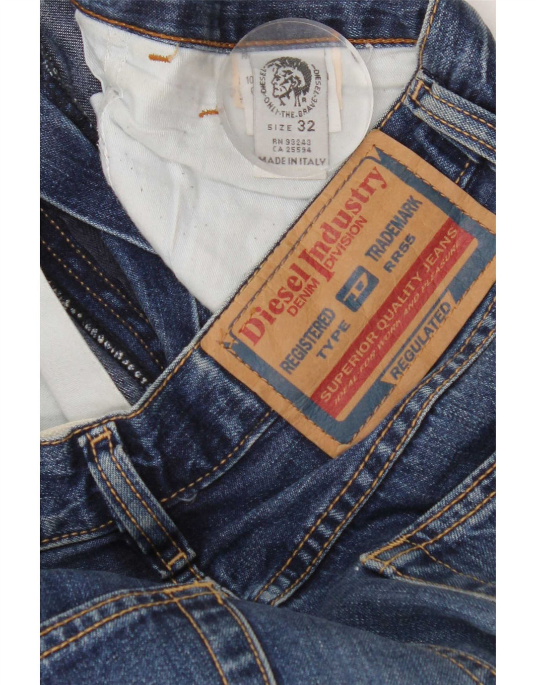 Diesel Masculino Bootcut Jeans W32 L33 Azul Algodão
