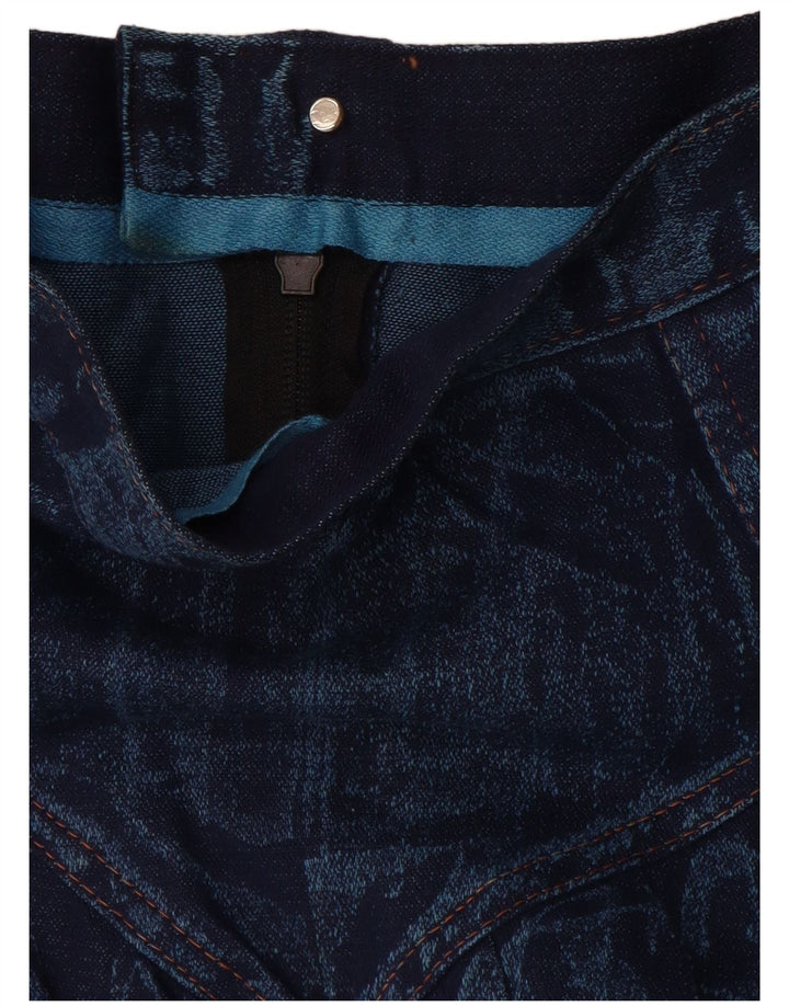 Saia jeans feminina VINTAGE W28 azul médio