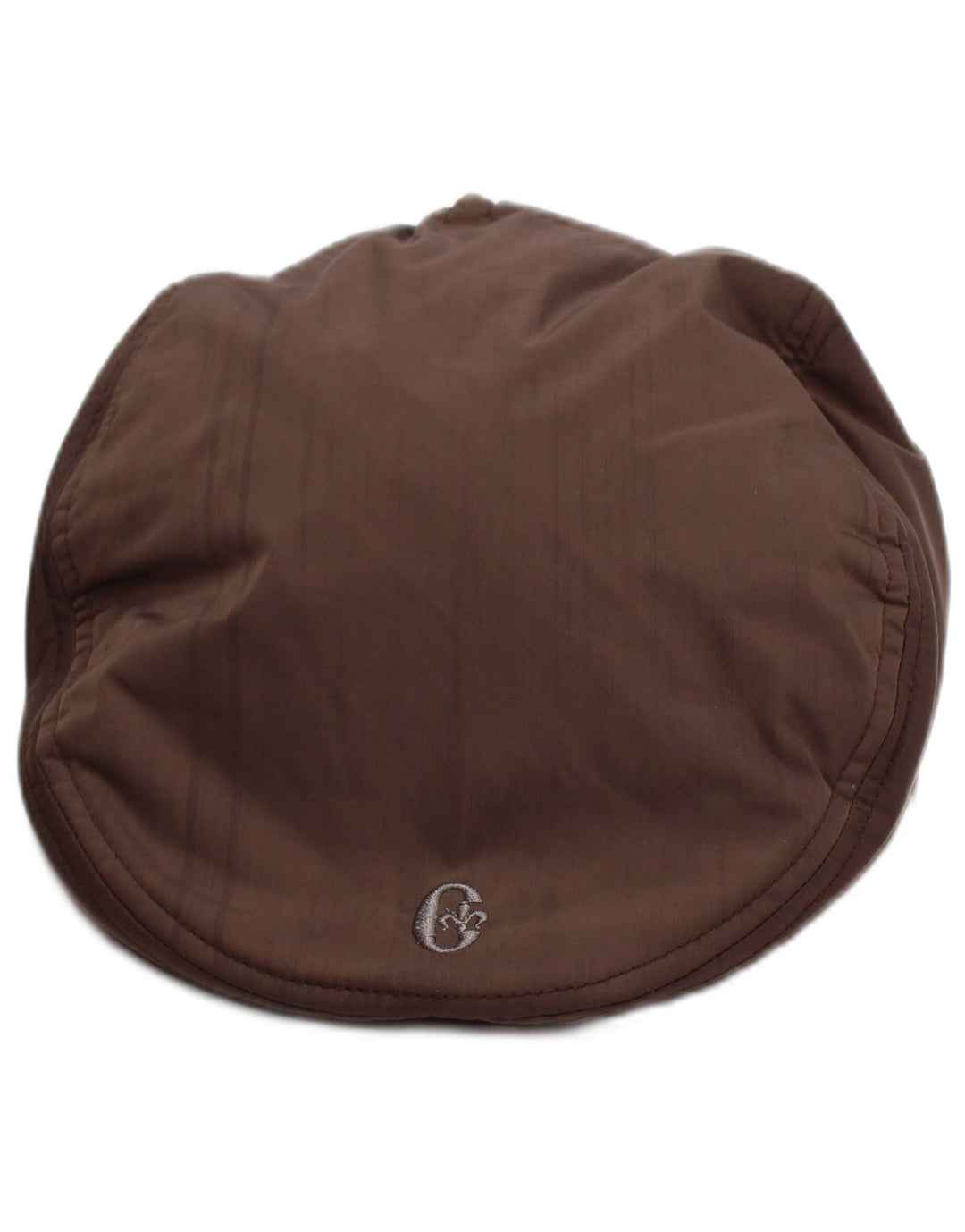 CONTE OF FLORENCE Mens Padded Flat Cap Medium Brown Nylon Classic
