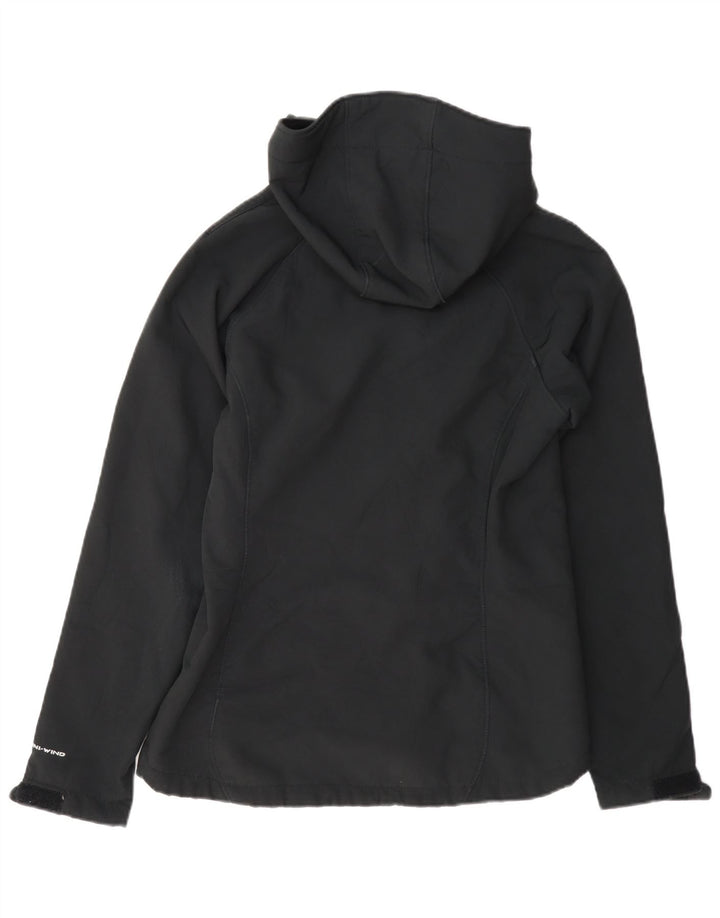 Jaqueta corta-vento masculina Columbia com capuz UK 36 poliéster azul marinho pequeno