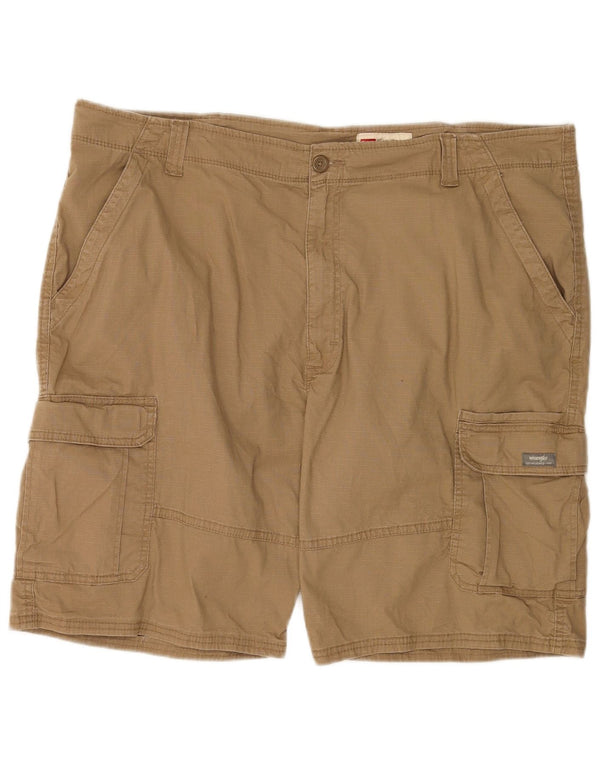 Shorts cargo masculino Wrangler com ajuste relaxado W42 2XL algodão bege