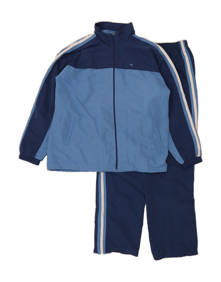DIADORA Mens Full Tracksuit XL  Blue Colourblock Polyester Vintage Diadora and Second-Hand Diadora from Messina Hembry 