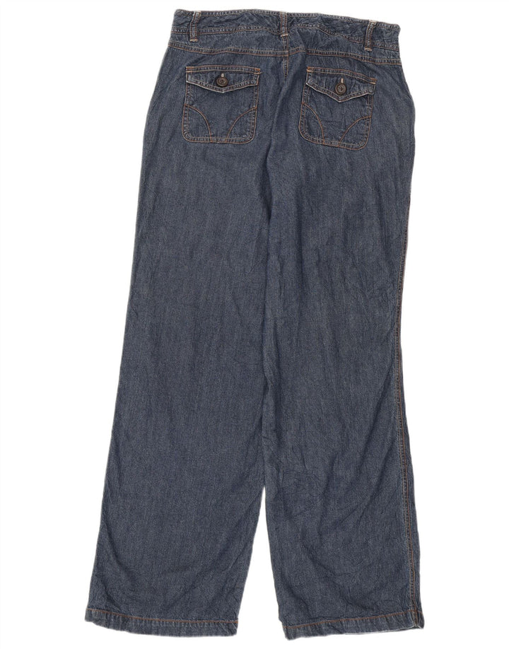 Calça jeans feminina DOCKERS com ajuste favorito de perna larga US 8 médio W30 L31 azul marinho