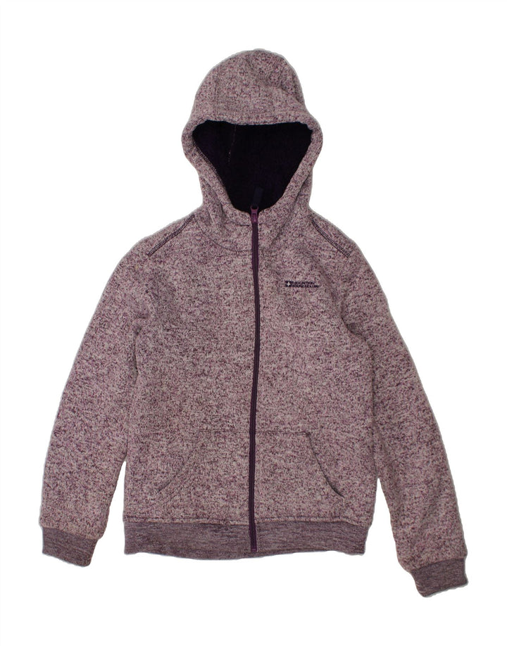 MOUNTAIN WAREHOUSE Girls Zip Hoodie Sweater 9-10 Years Purple Flecked Vintage Mountain Warehouse and Second-Hand Mountain Warehouse from Messina Hembry 