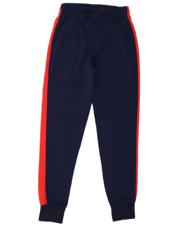 Calça de treino masculina Puma Graphic Joggers pequeno bloco colorido azul marinho