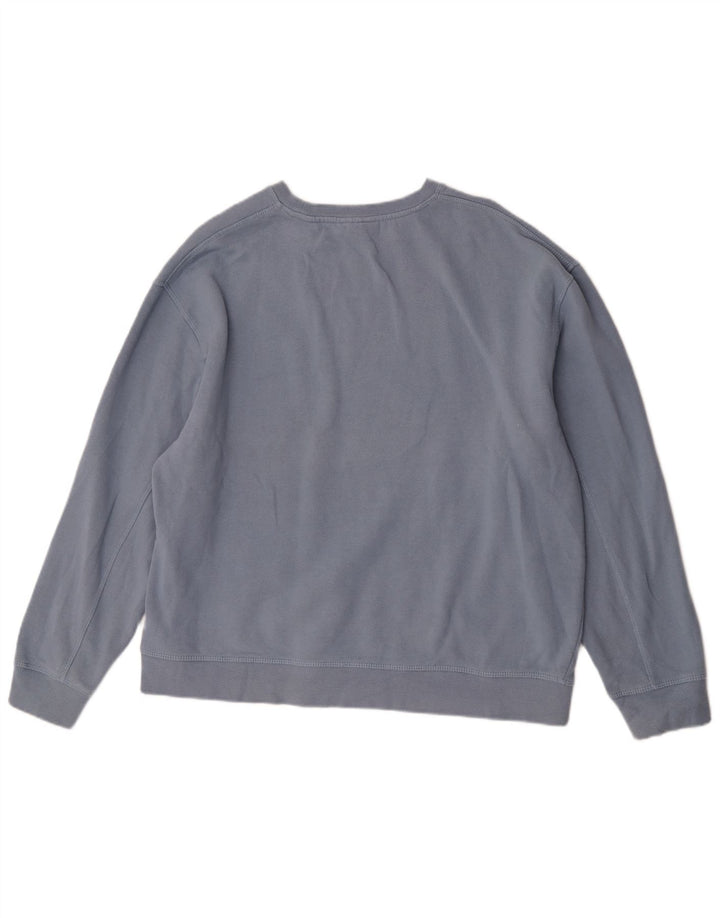 Suéter oversized feminino Topshop Reino Unido 16 grande algodão azul