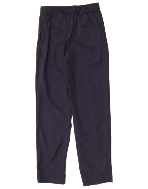 Calça casual feminina Marks & Spencer UK 8 pequena W26 L29 azul marinho