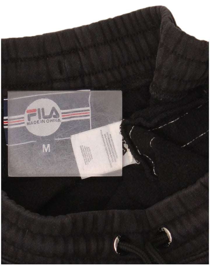 Calça de treino masculina Fila Graphic Joggers médio algodão preto