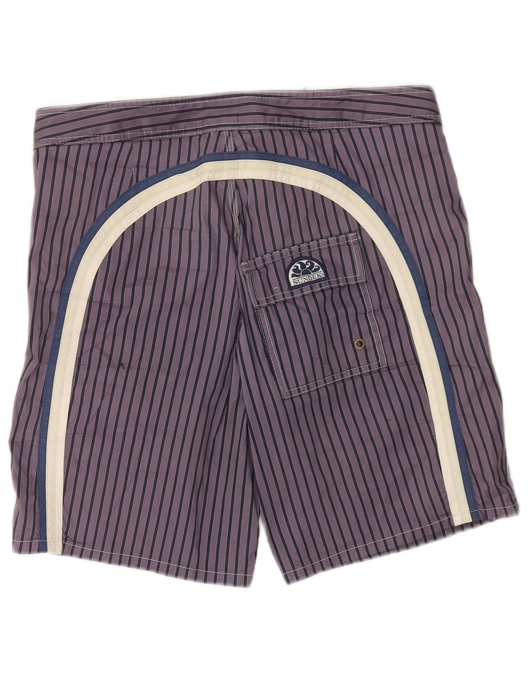 Shorts de natação masculino Sundek grande poliéster listrado roxo