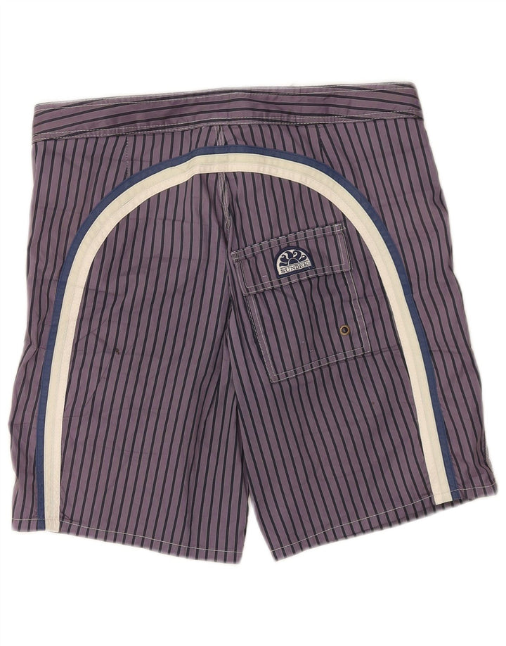 Shorts de natação masculino Sundek grande poliéster listrado roxo