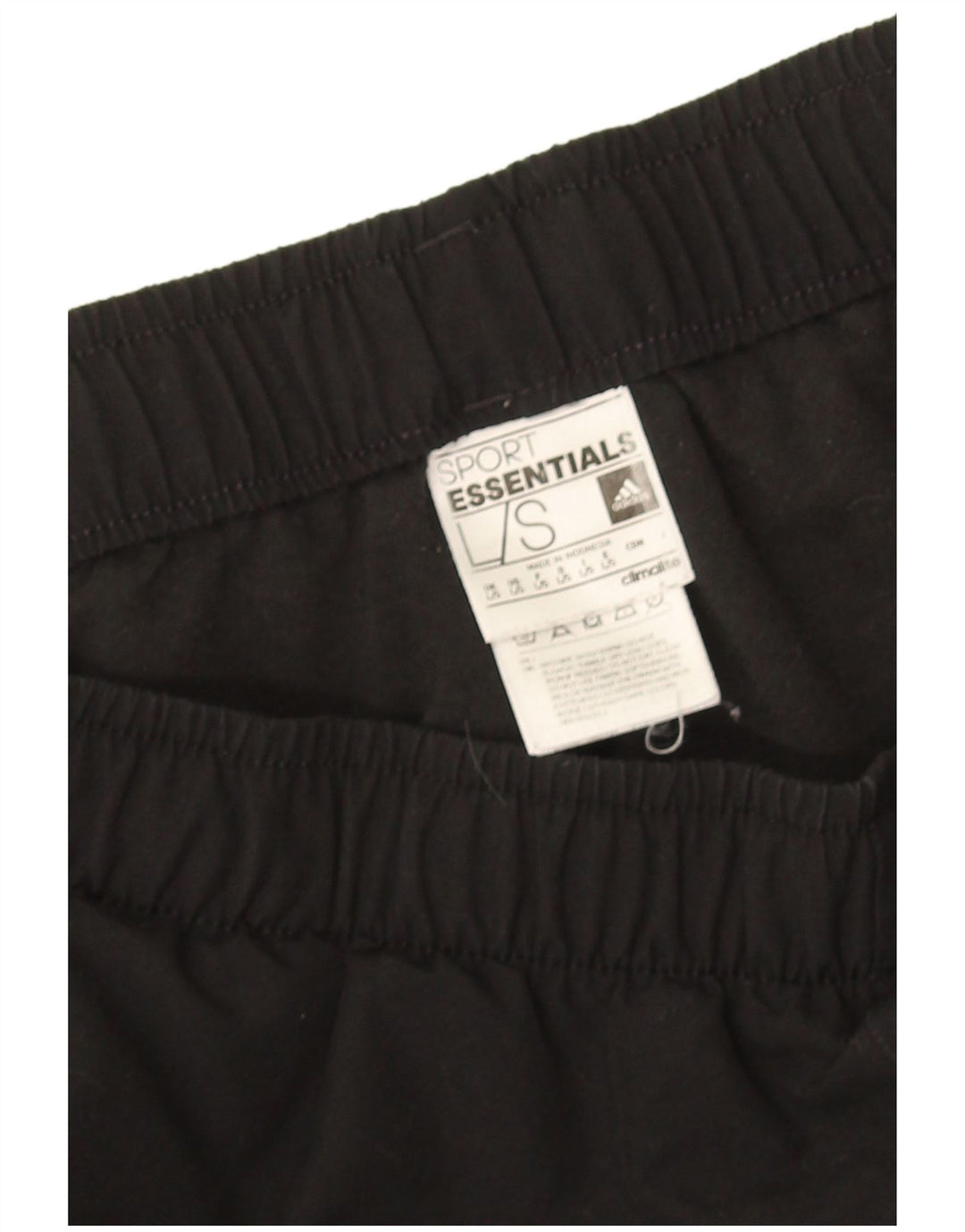 Adidas masculino climalite calças de treino joggers grande poliéster preto