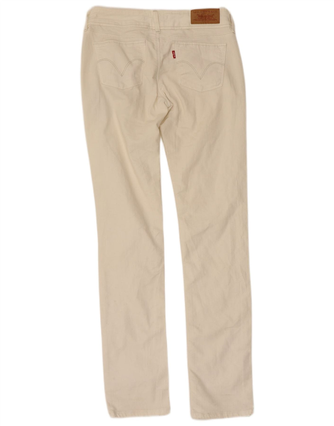 Levi's feminino 571 slim jeans w29 l34 algodão branco