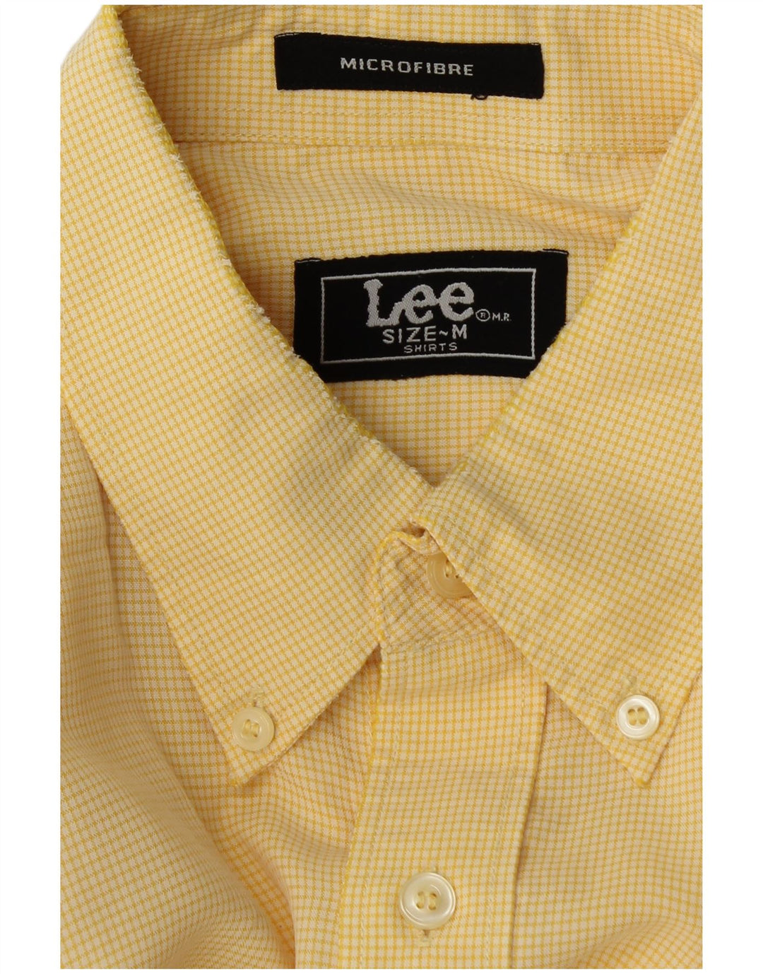 Camisa masculina Lee média xadrez amarela