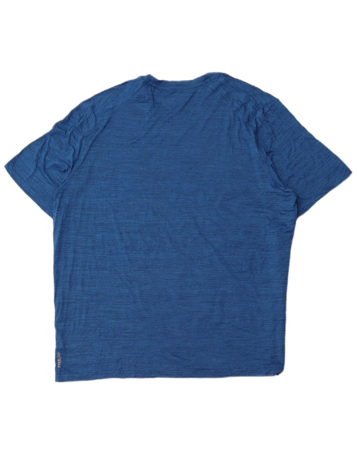 Camiseta masculina EDDIE BAUER XL poliéster manchado azul
