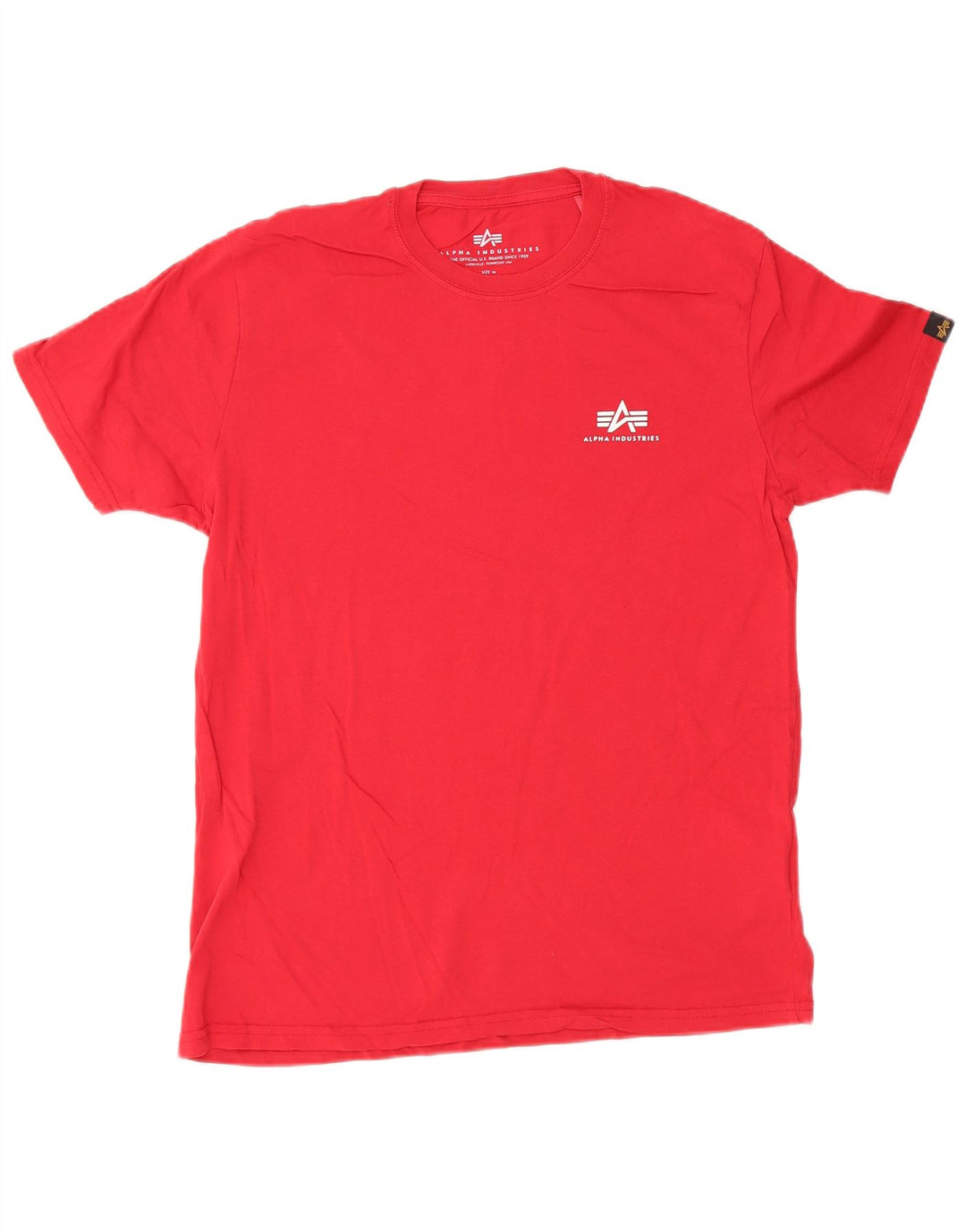 Camiseta masculina Alpha Industries Top médio algodão vermelho