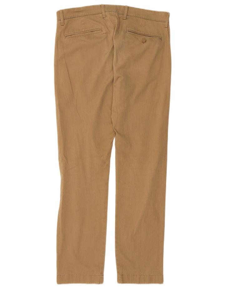 J. CREW Calça Chino Masculina Reta W31 L30 Algodão Bege