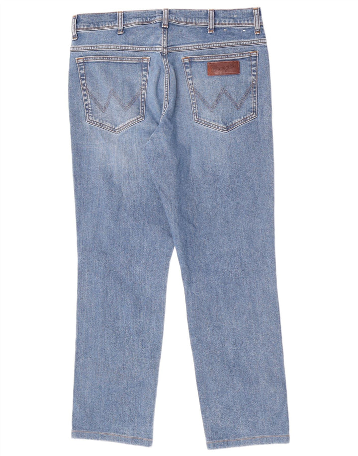 Wrangler Masculino Texas Slim Jeans W35 L29 Azul Algodão