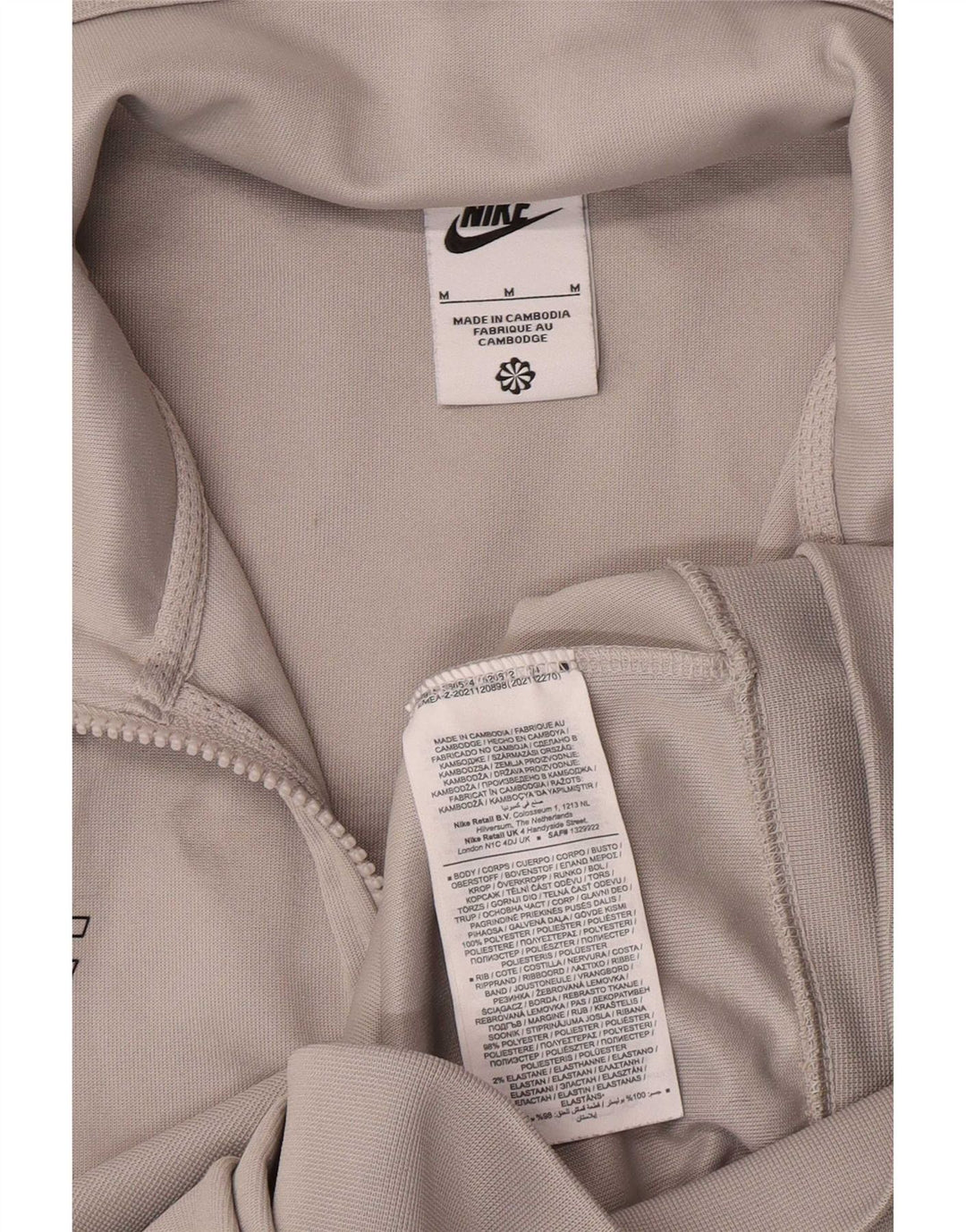 Nike Mens Tracksuit Top Jacket Médio Cinza Colourblock Poliéster