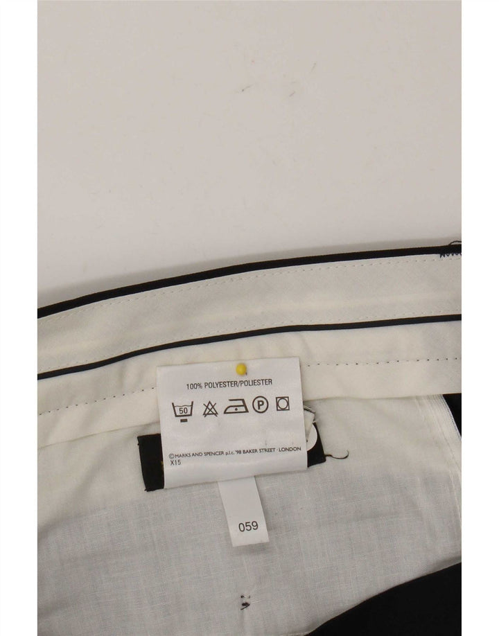 Calça masculina Marks & Spencer Pegged Suit W34 L26 Azul Marinho Poliéster