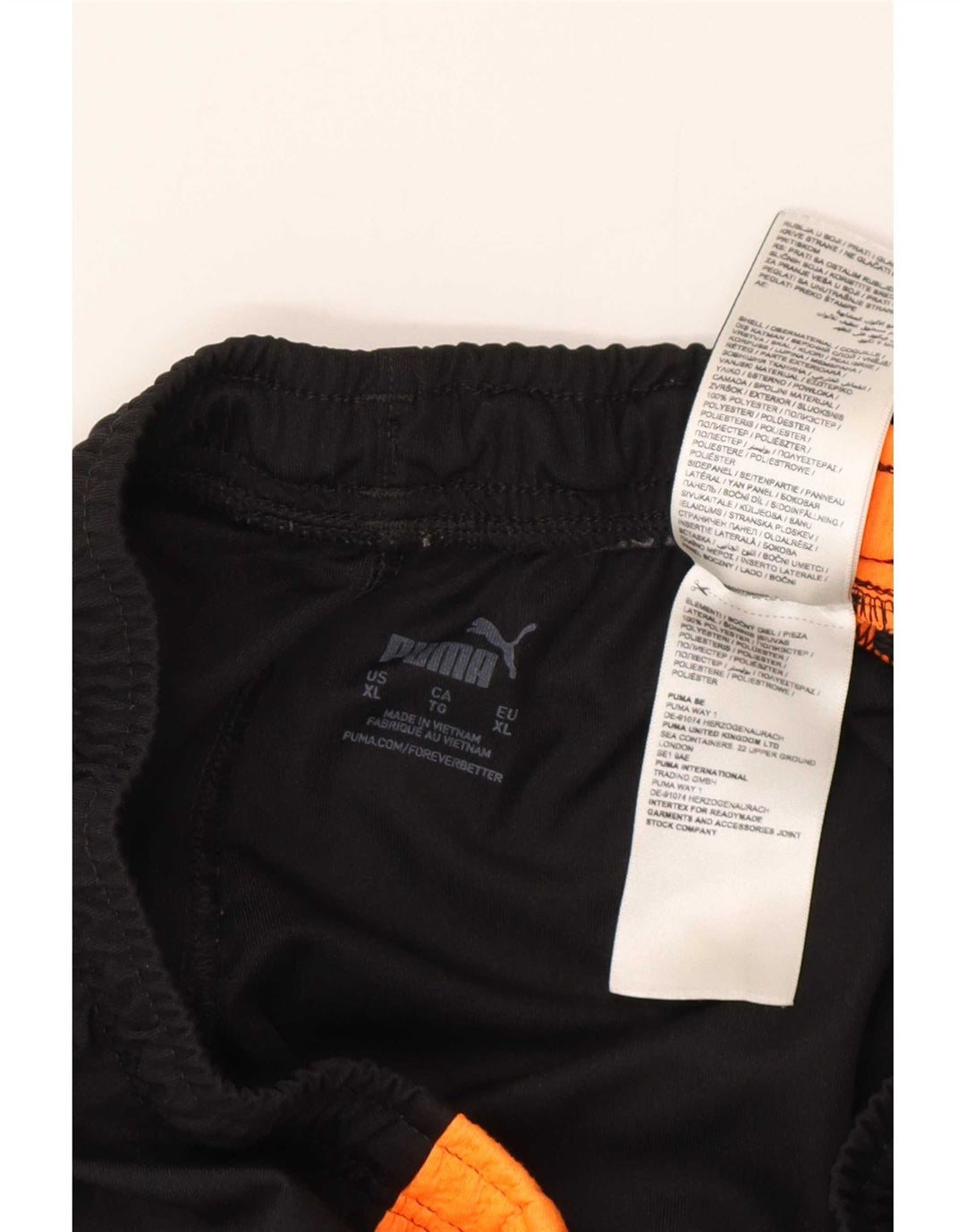 Shorts esportivos masculinos Puma XL preto colorblock poliéster