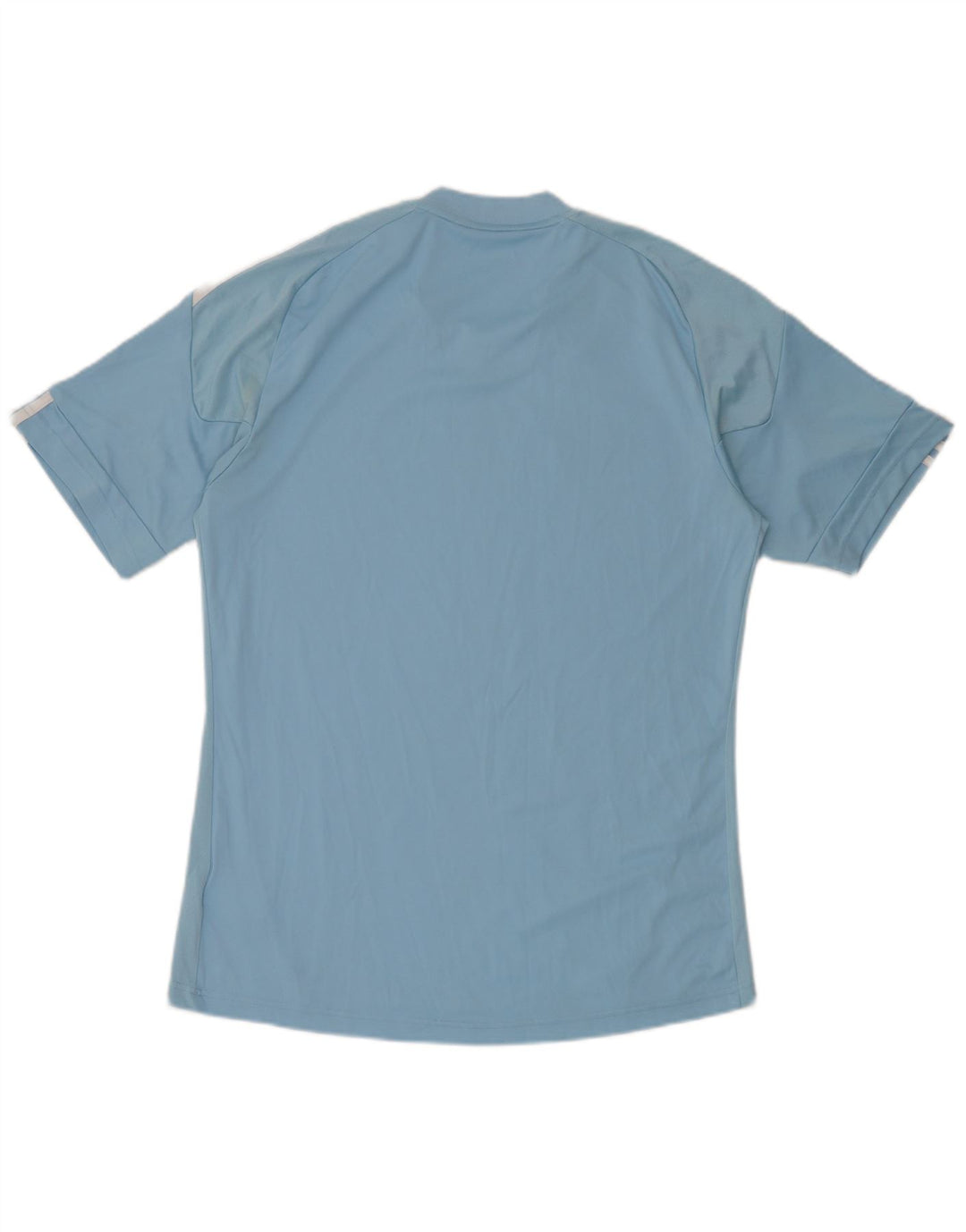Adidas Mens Climacool Camiseta Top Grande Listrado Azul Poliéster