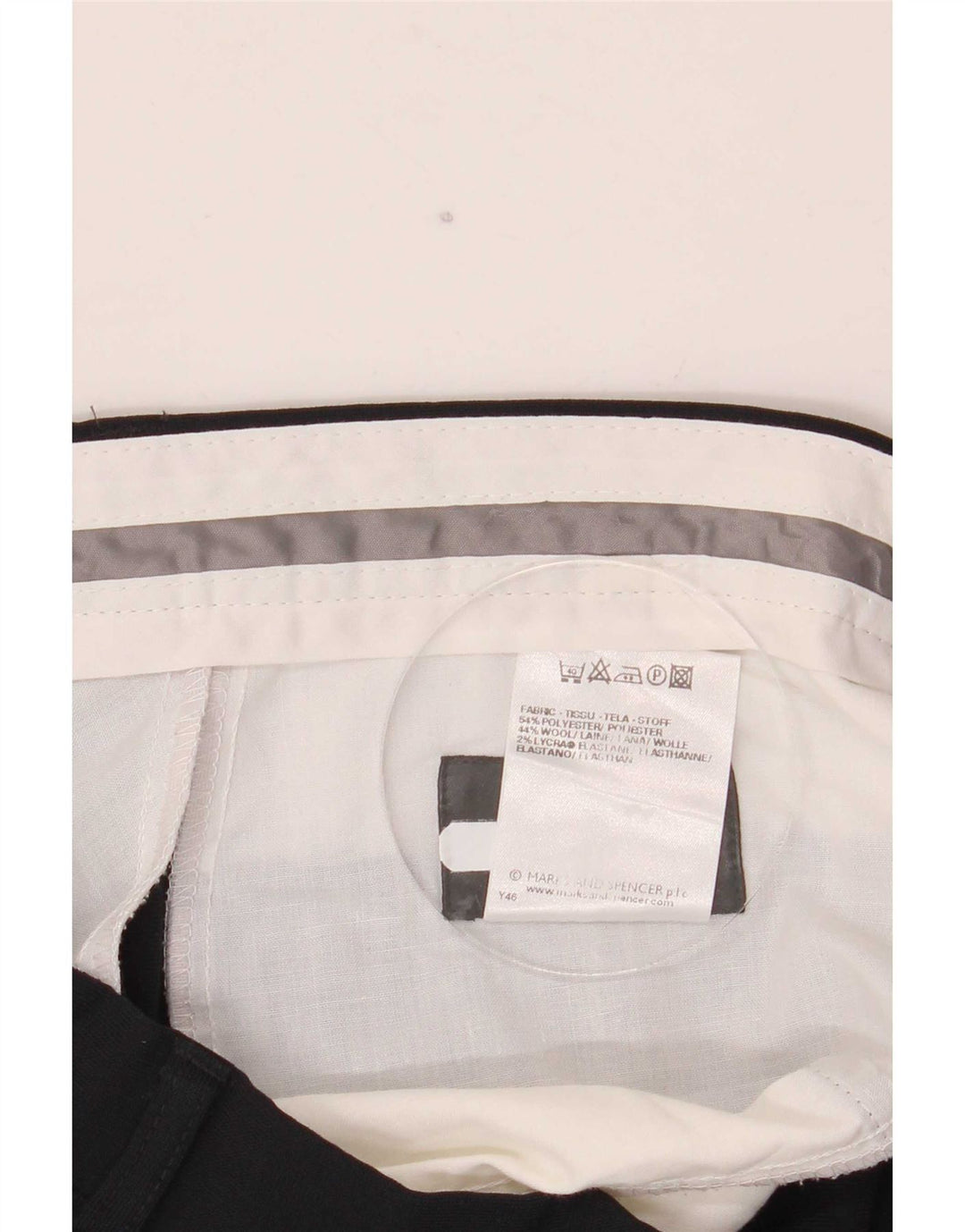 Calça masculina Marks & Spencer Pegged Suit W34 L29 Poliéster azul marinho