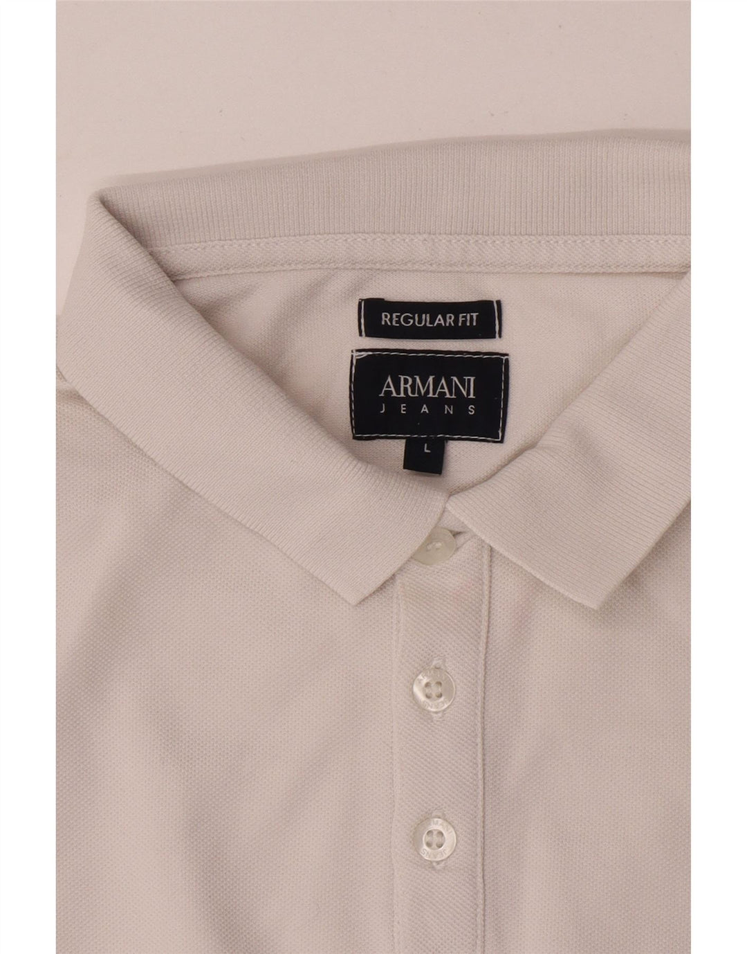 Camisa pólo Armani Jeans Boys Regular Fit 15-16 anos grande branco