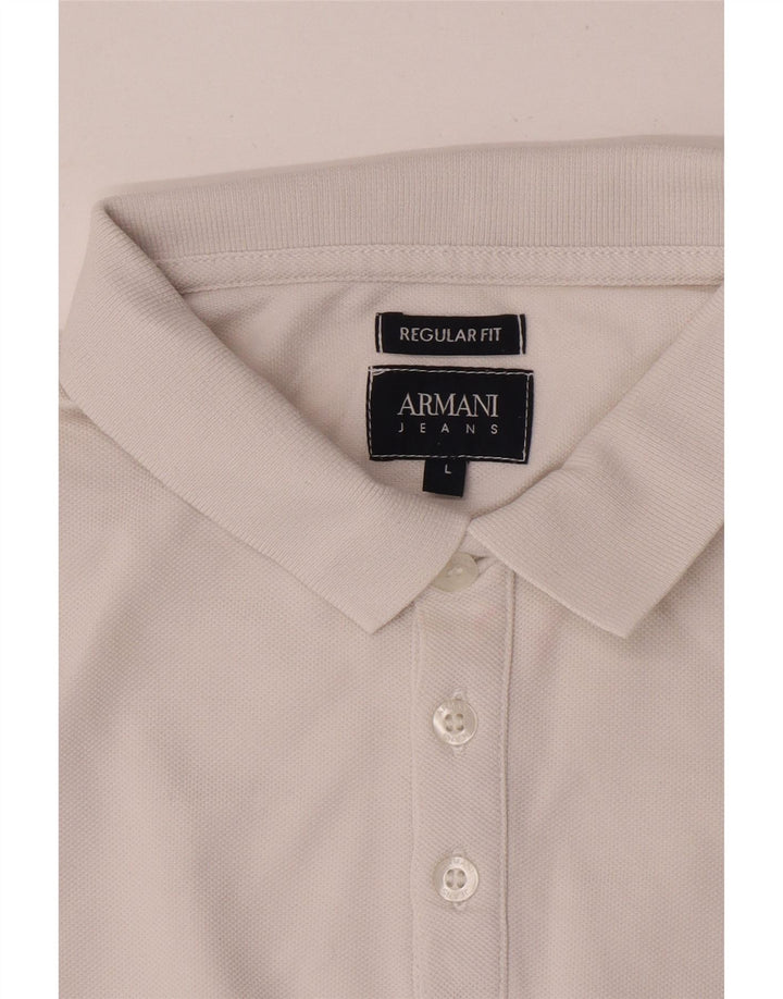 Camisa pólo Armani Jeans Boys Regular Fit 15-16 anos grande branco