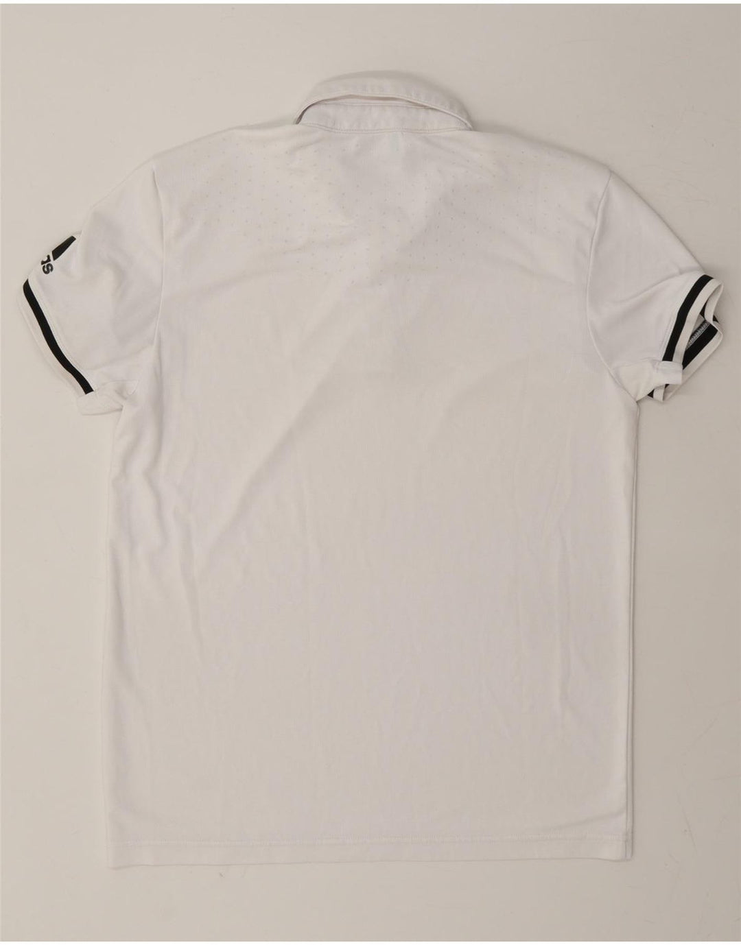 Camisa Polo Masculina Adidas Pequena Poliéster Branco Branco