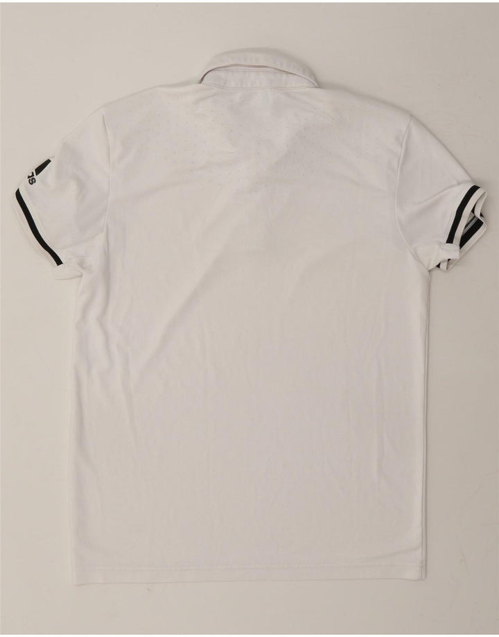 Camisa Polo Masculina Adidas Pequena Poliéster Branco Branco