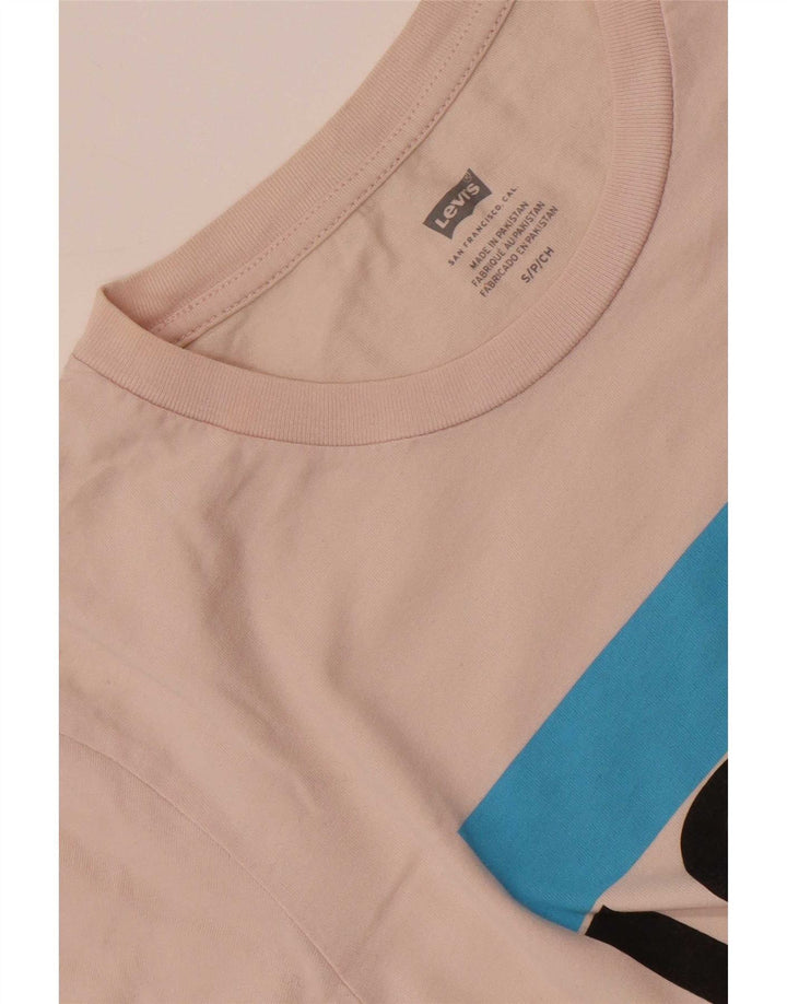 Camiseta feminina gráfica Levi's UK 10 pequena rosa