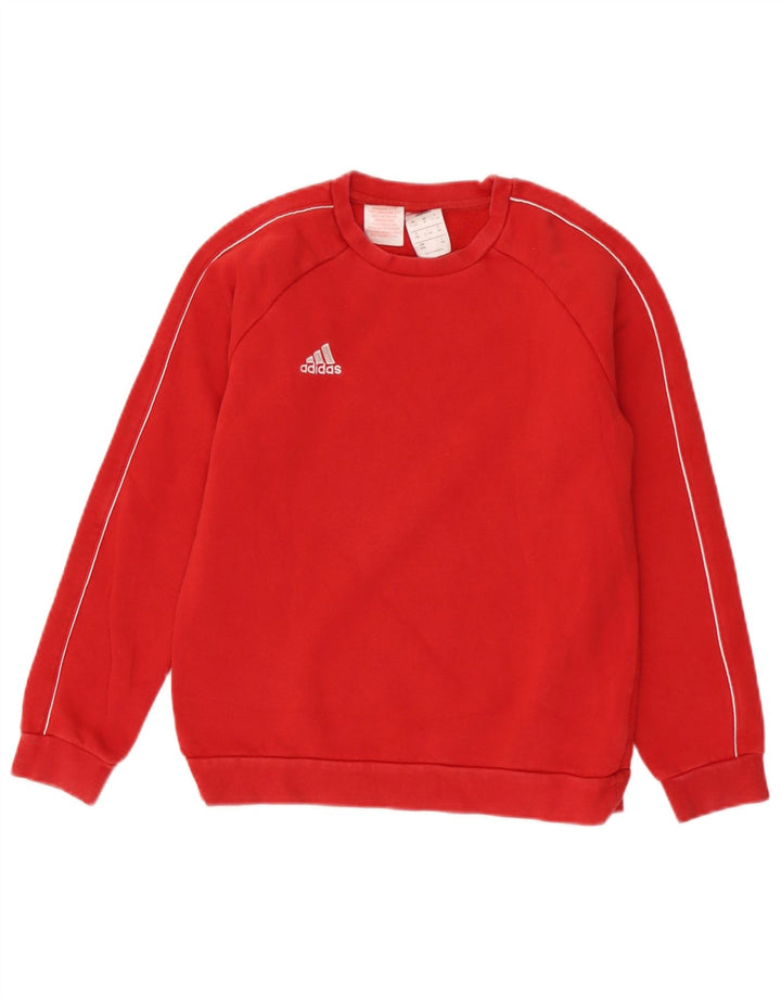 Adidas meninos moletom jumper 11-12 anos algodão vermelho