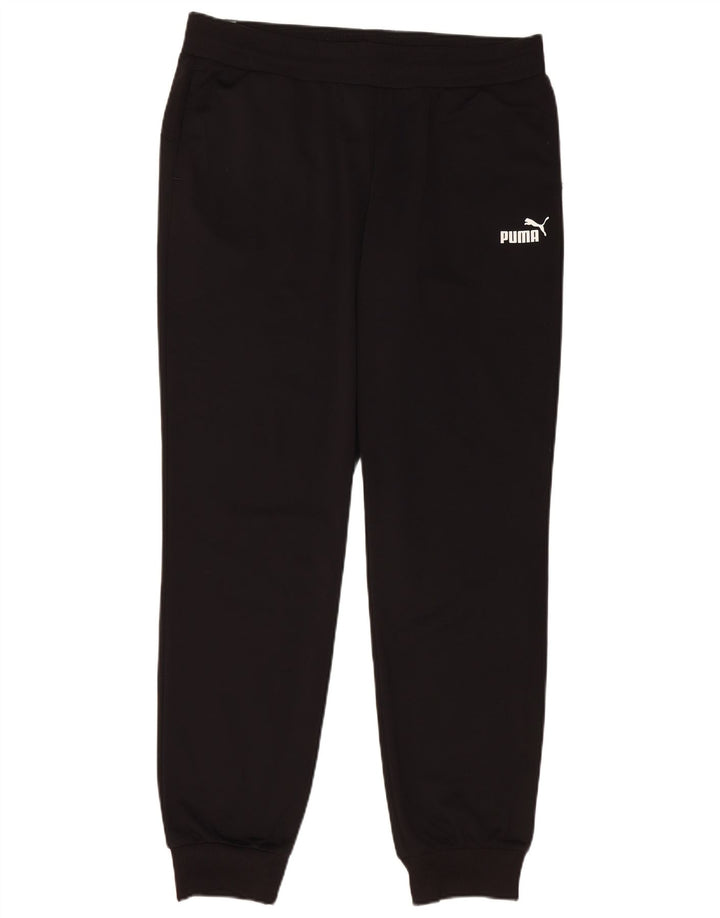 Calça de treino masculina PUMA joggers grande poliéster preto