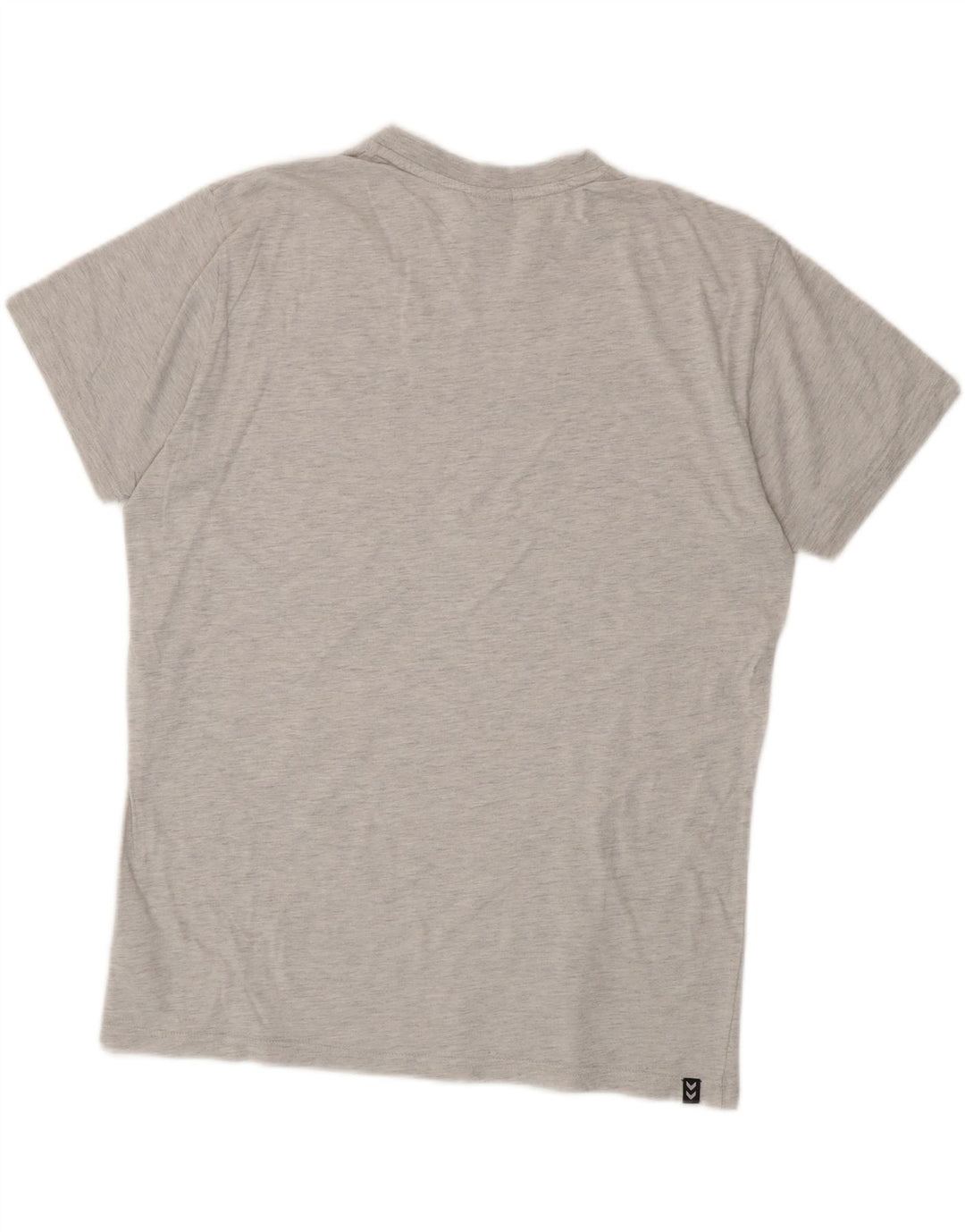 Hummel Camiseta masculina gráfica grande algodão cinza