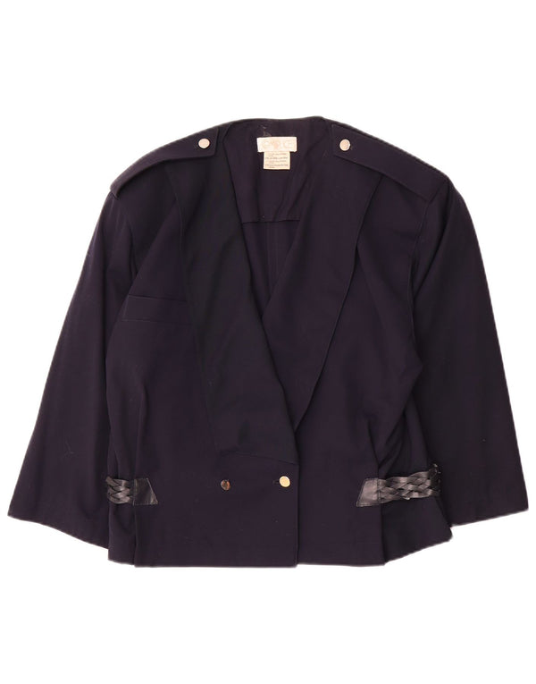 Jaqueta Blazer Feminina Complice Manga 3/4 Militar EU 40 Médio Azul Marinho