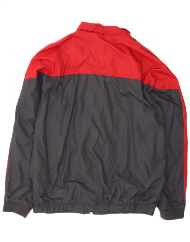 Jaqueta de chuva masculina Nike UK 40 grande cinza colorblock nylon