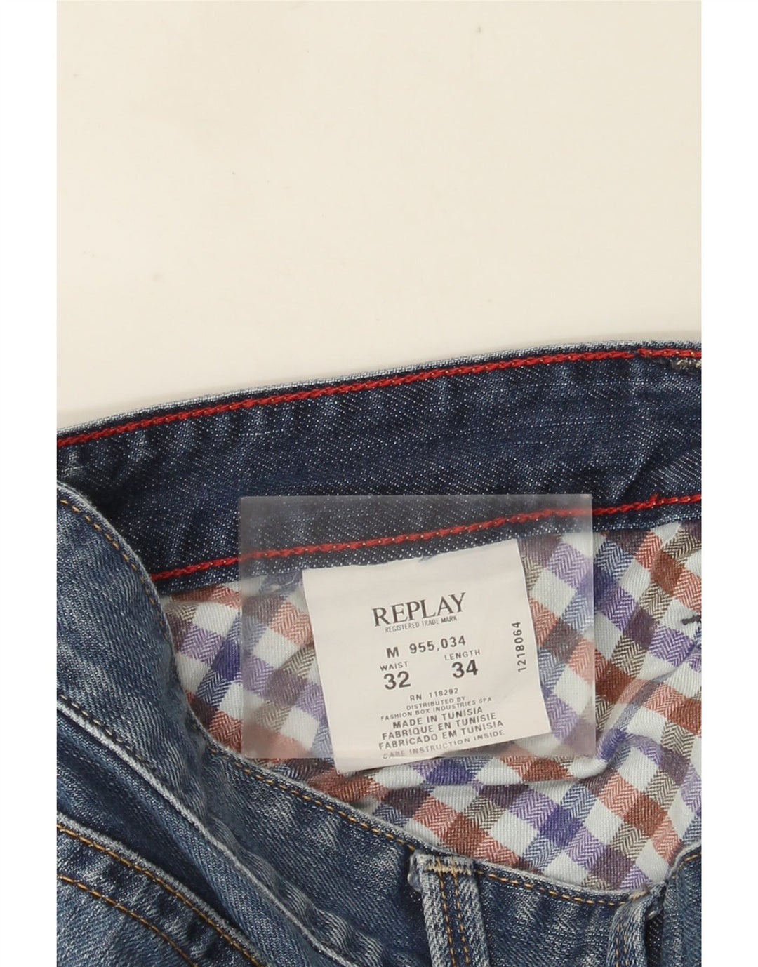 REPLAY Jeans retos masculinos W32 L34 algodão azul