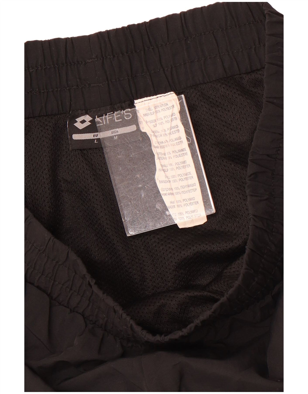 Lotto Mens Graphic Sport Shorts Médio Preto Nylon