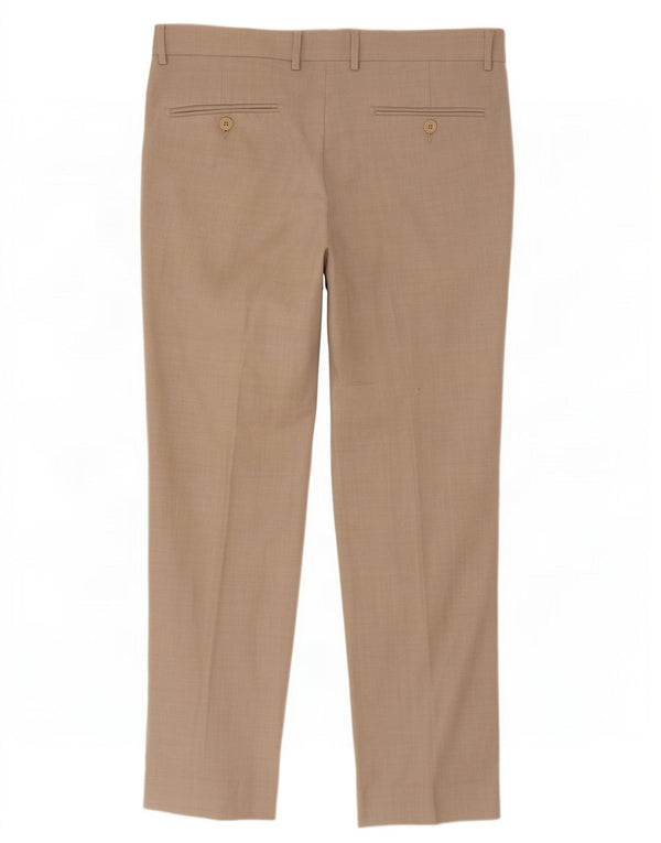 Calças retas masculinas Van Heusen W34 L30 poliéster bege
