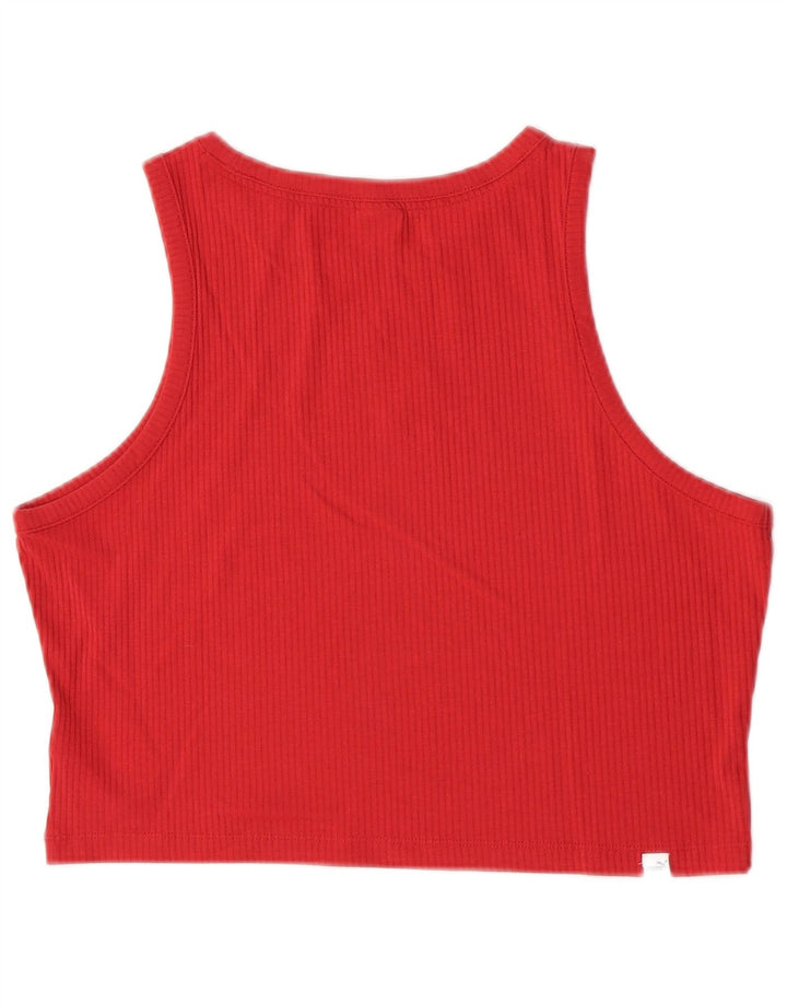 Puma Womens Crop Graphic Vest Top UK 18 XL Vermelho Poliéster