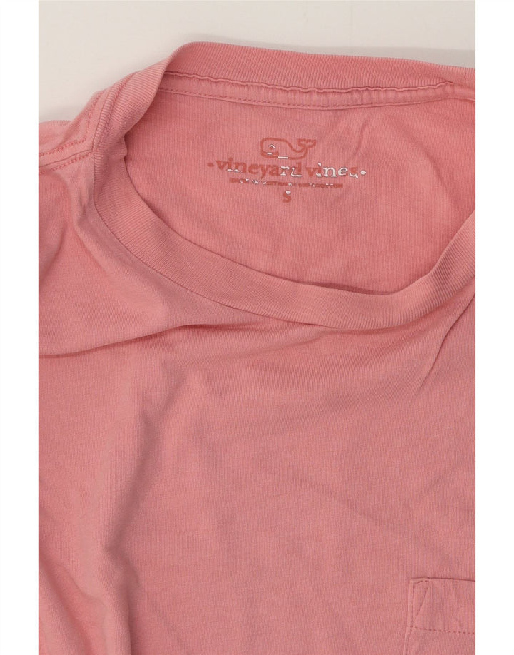 Camiseta masculina VINEYARD VINES com estampa gráfica pequena de algodão rosa