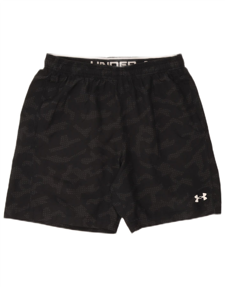 Shorts esportivos masculinos UNDER ARMOUR grandes pretos geométricos