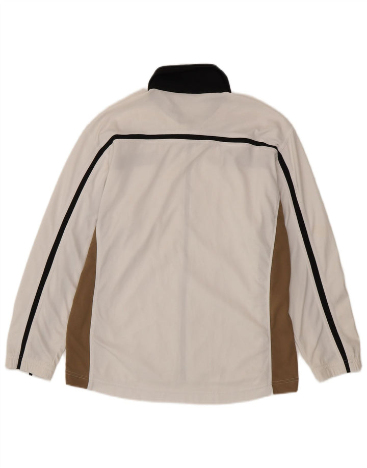 Asics Mens Tracksuit Top Jacket Médio Branco Colourblock Poliéster